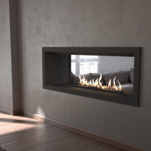 Signi Fires Built-in Double Sided Flueless Gas Fireplace