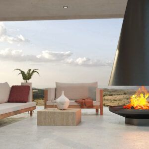 Signi Fires Silo Suspended Fireplace