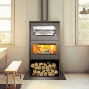 Oslo Freestanding Fireplace/Oven Combination