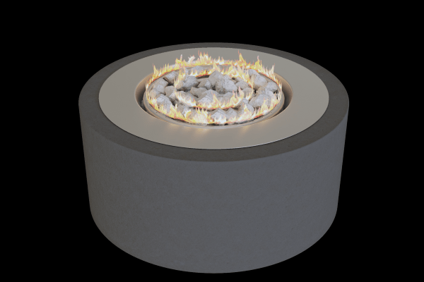 Round Dark Charcoal